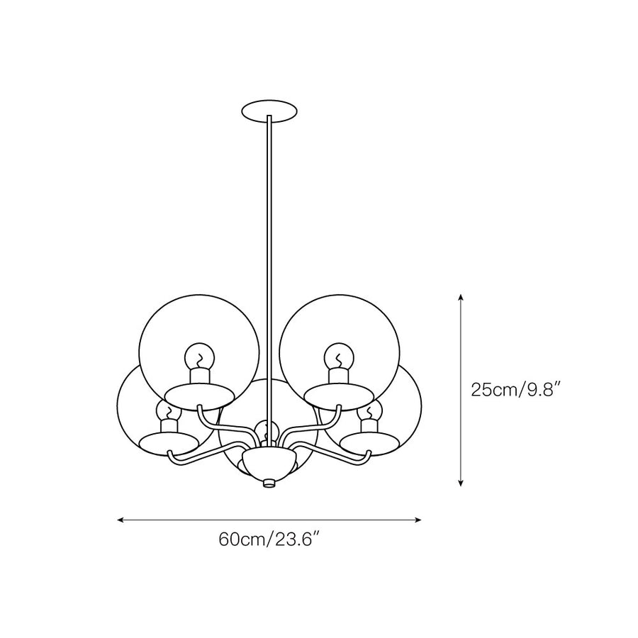 Innerbloom Chandelier – detail 3 — Dimension drawings 1