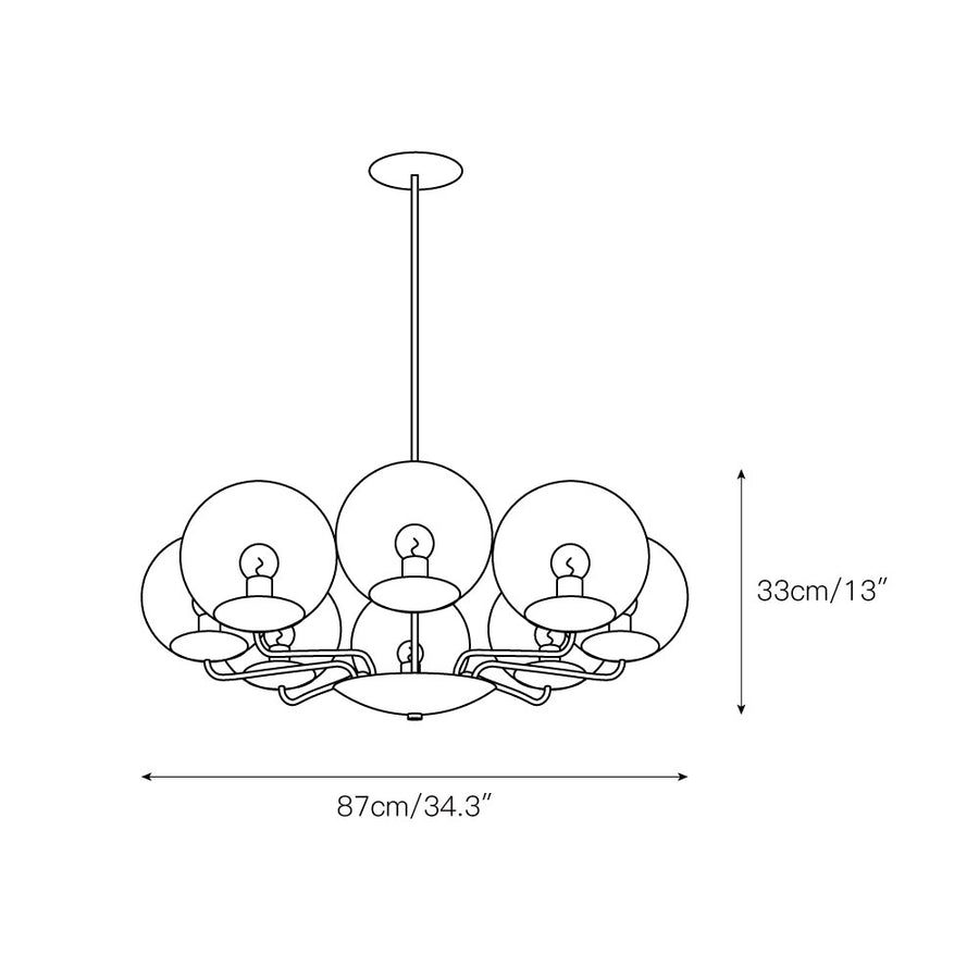 Innerbloom Chandelier – detail 4 — Dimension drawings 2