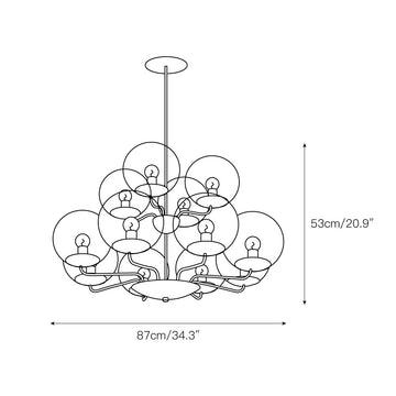 Innerbloom Chandelier – detail 5 — Dimension drawings 3