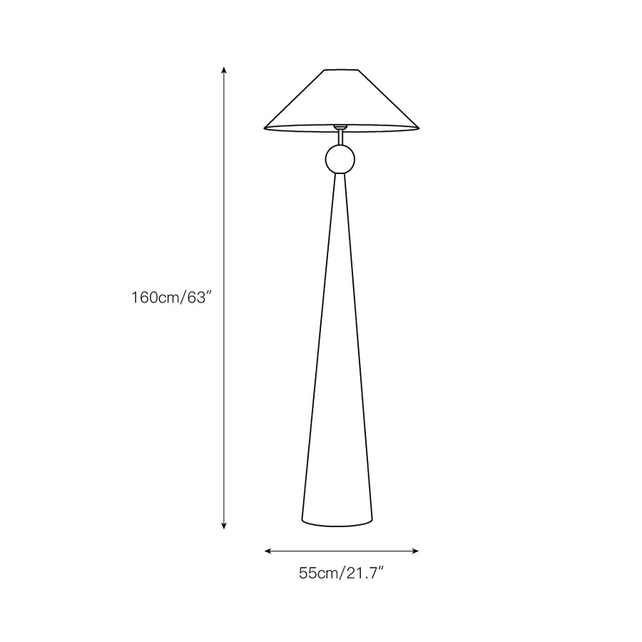 Innes Floor Lamp – detail 3 — Dimension drawings 1