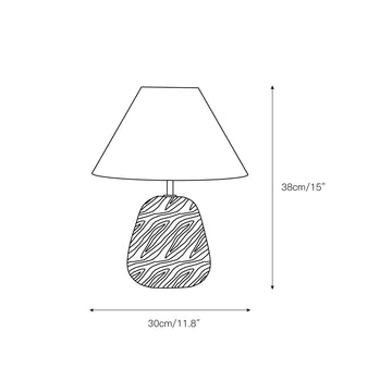 Irving Wood Table Lamp – detail 3 — Dimension drawings 1