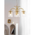 Load image into Gallery viewer, Brass Candle Crystal Chandelier