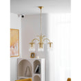 Load image into Gallery viewer, Brass Candle Crystal Chandelier