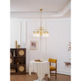 Load image into Gallery viewer, Brass Candle Crystal Chandelier