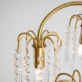 Load image into Gallery viewer, Brass Candle Crystal Chandelier