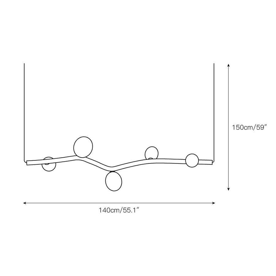 Matteo Horizontal Pendant Lamp – detail 7 — Dimension drawings 4