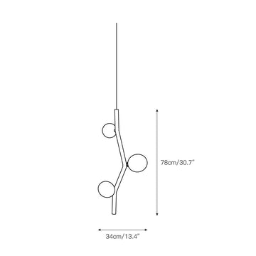 Matteo Vertical Pendant Lamp – detail 3 — Dimension drawings 1