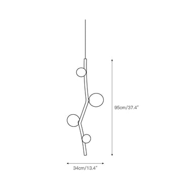 Matteo Vertical Pendant Lamp – detail 4 — Dimension drawings 2