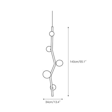 Matteo Vertical Pendant Lamp – detail 5 — Dimension drawings 3