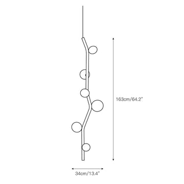 Matteo Vertical Pendant Lamp – detail 6 — Dimension drawings 4