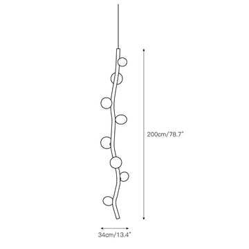 Matteo Vertical Pendant Lamp – detail 8 — Dimension drawings 6