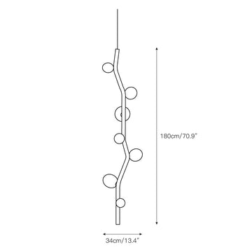 Matteo Vertical Pendant Lamp – detail 7 — Dimension drawings 5