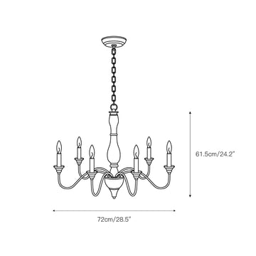 Izuell Candle Chandelier – detail 3 — Dimension drawings 1