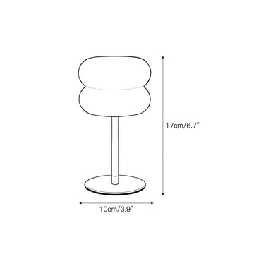 Alabaster Donut Table Lamp – detail 3 — Dimension drawings 1