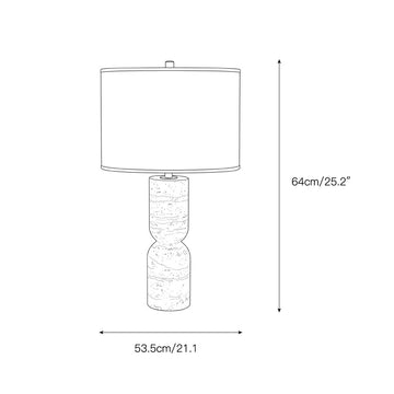 Jamia Travertine Table Lamp – detail 3 — Dimension drawings 1
