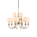 Load image into Gallery viewer, Jeremiah Vintage Brass Chandelier