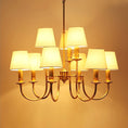 Load image into Gallery viewer, Jeremiah Vintage Brass Chandelier