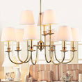 Load image into Gallery viewer, Jeremiah Vintage Brass Chandelier