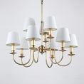 Load image into Gallery viewer, Jeremiah Vintage Brass Chandelier