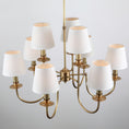 Load image into Gallery viewer, Jeremiah Vintage Brass Chandelier