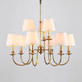 Load image into Gallery viewer, Jeremiah Vintage Brass Chandelier