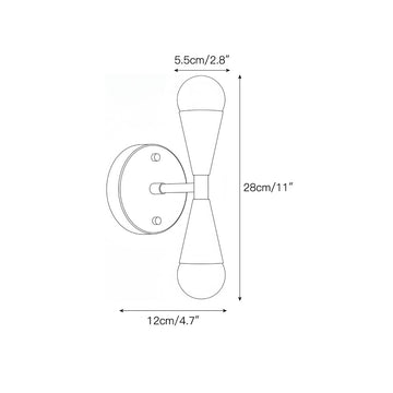 Karma Double Wall Sconce – detail 3 — Dimension drawings 1