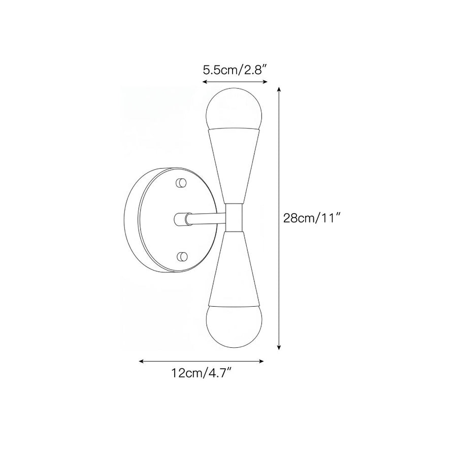 Karma Double Wall Sconce – detail 3 — Dimension drawings 1