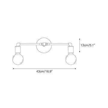 Karma Double Wall Sconce – detail 4 — Dimension drawings 2