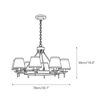 Keenan Chandelier – detail 3 — Dimension drawings 1