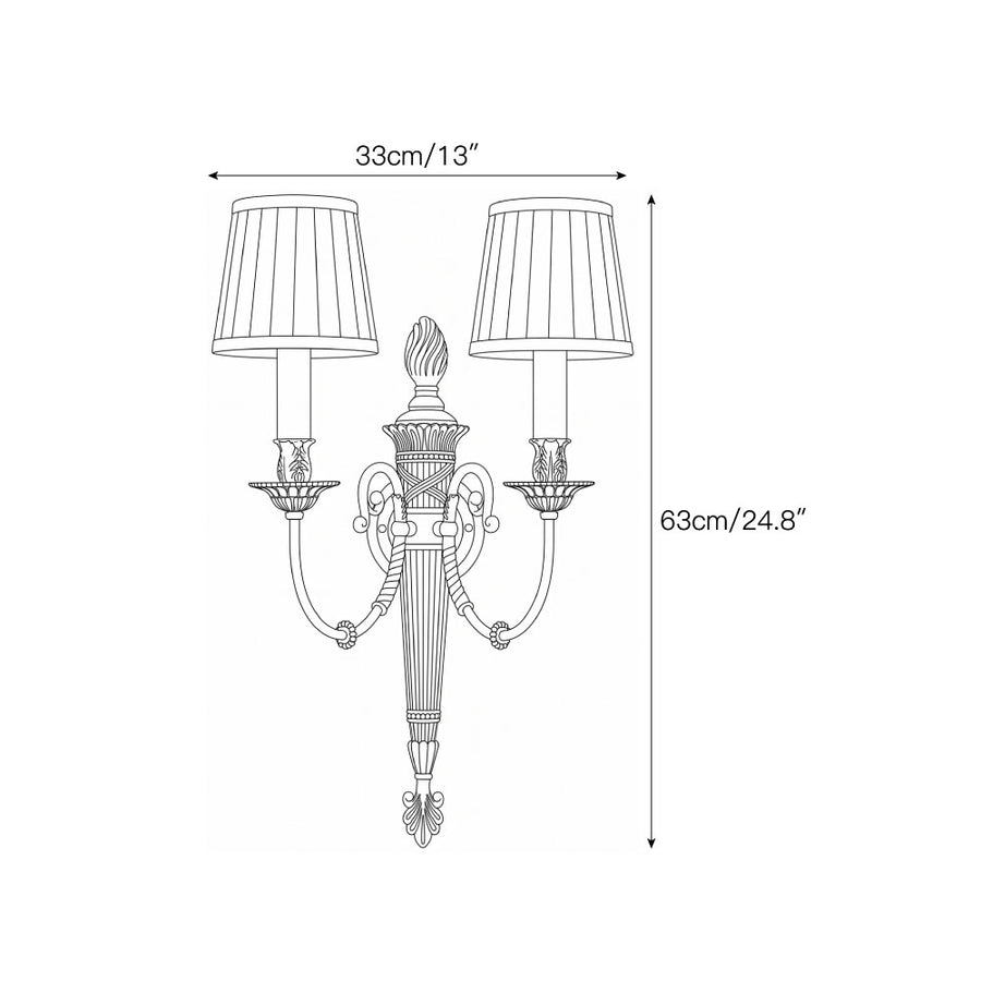 Kendall Wall Sconce – detail 3 — Dimension drawings 1