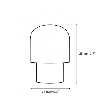 Kennett Travertine Table Lamp – detail 3 — Dimension drawings 1