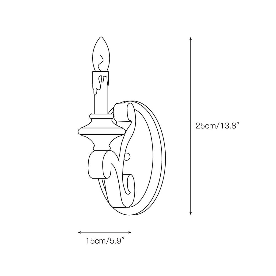 Kichler Hayman Bay Sconce – detail 3 — Dimension drawings 1