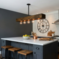 Load image into Gallery viewer, Wood-beam Island Chandelier