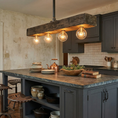 Load image into Gallery viewer, Wood-beam Island Chandelier