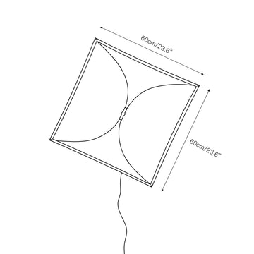 DuPont Paper Plug-in Wall Light – detail 3 — Dimension drawings 1