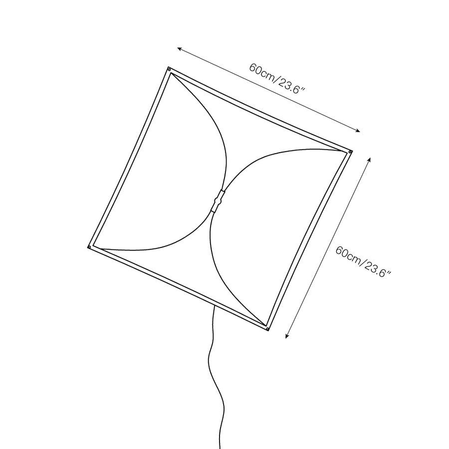 DuPont Paper Plug-in Wall Light – detail 3 — Dimension drawings 1