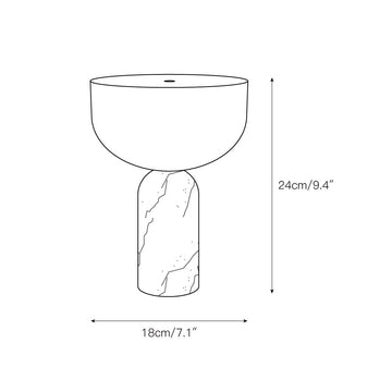 Kizu Table Lamp (built-in battery) – detail 3 — Dimension drawings 1