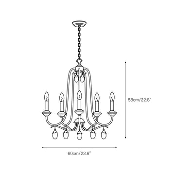 Kora Chandelier – detail 3 — Dimension drawings 1