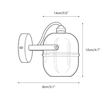 Laito Wall Lamp – detail 3 — Dimension drawings 1