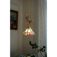 Load image into Gallery viewer, Lalique Rose Glass Pendant Lamp