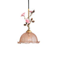 Load image into Gallery viewer, Lalique Rose Glass Pendant Lamp