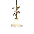 Load image into Gallery viewer, Lalique Rose Glass Pendant Lamp