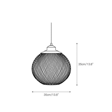 Lanister Mesh Pendant Lamp – detail 4 — Dimension drawings 2