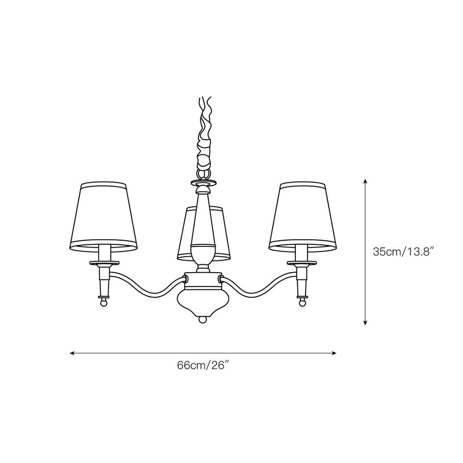 Lanora Chandelier – detail 3 — Dimension drawings 1