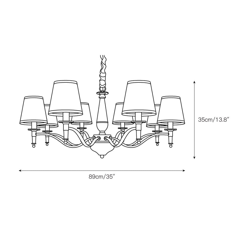 Lanora Chandelier – detail 6 — Dimension drawings 4