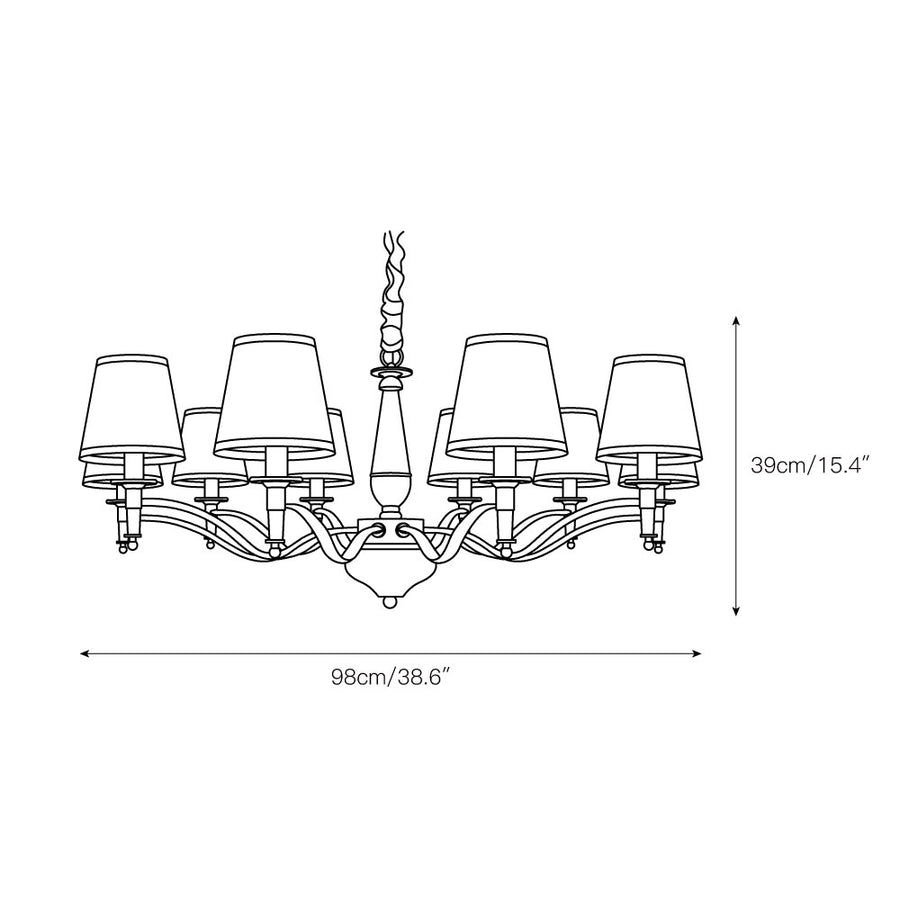 Lanora Chandelier – detail 7 — Dimension drawings 5