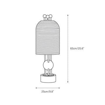 Lantern Glass Table Lamp – detail 3 — Dimension drawings 1