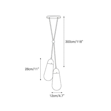 Lariat Pendant Lamp – detail 5 — Dimension drawings 2