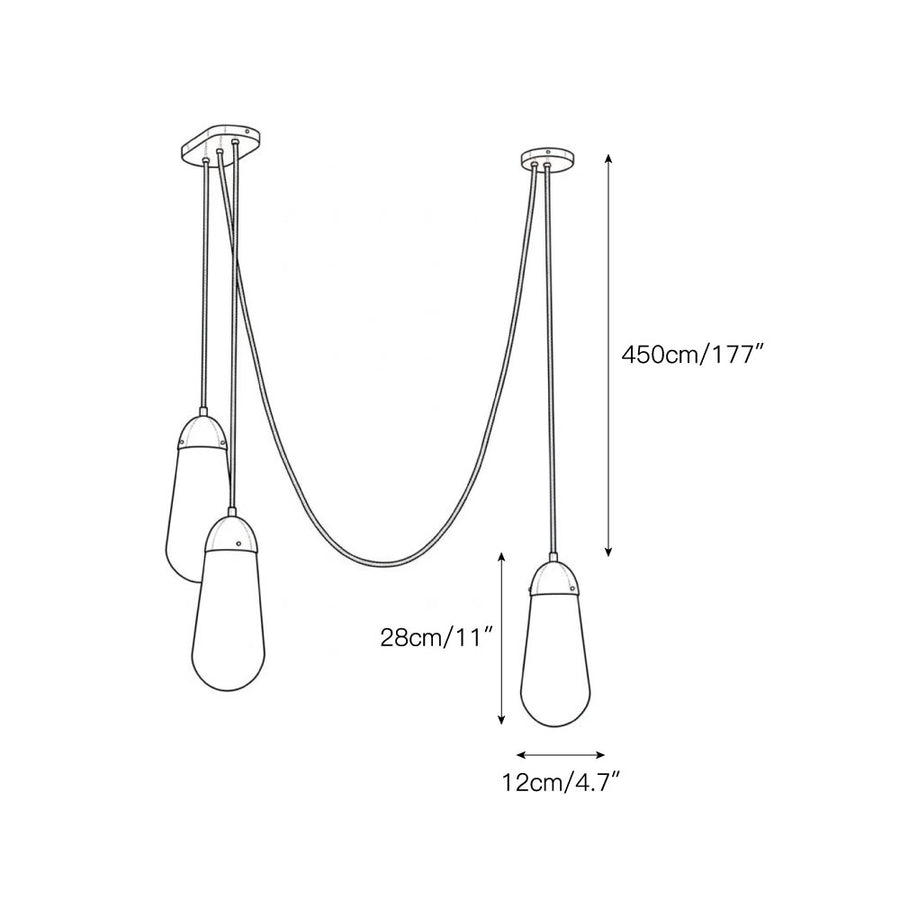 Lariat Pendant Lamp – detail 6 — Dimension drawings 3