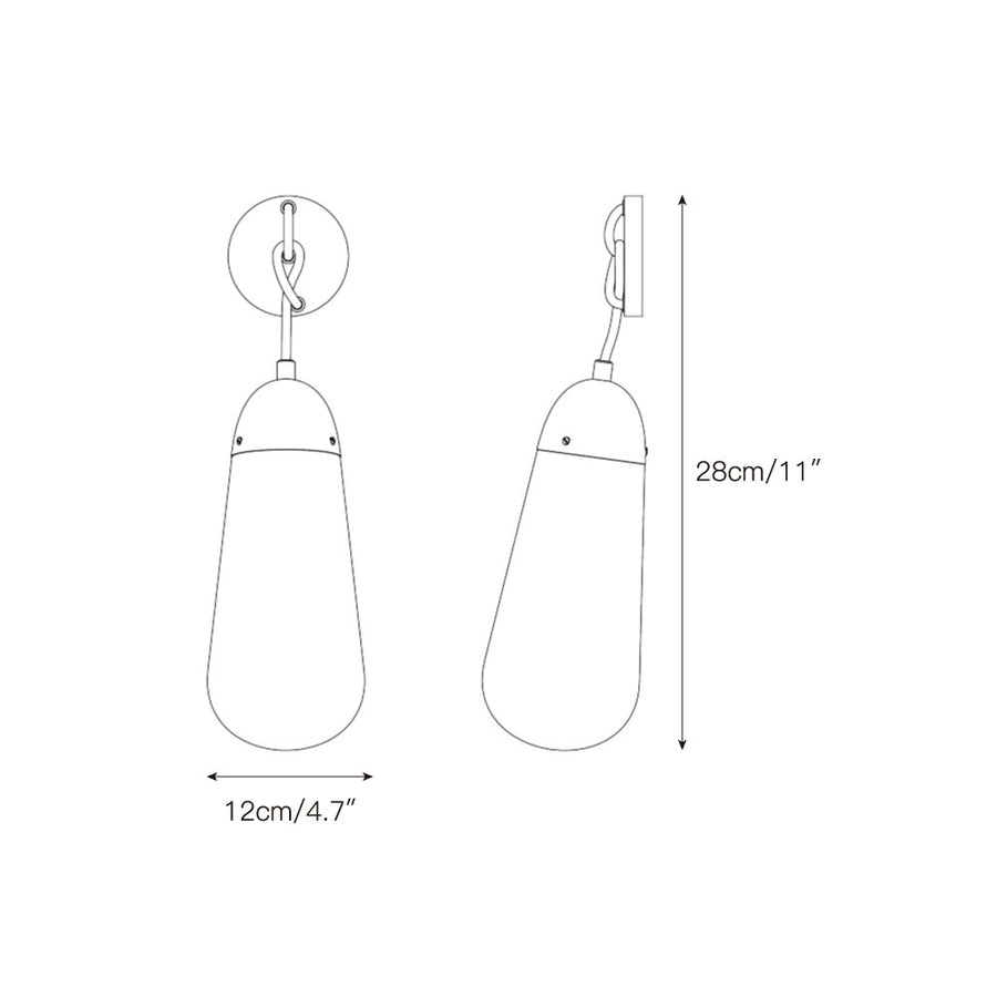 Lariat Wall Lamp – detail 3 — Dimension drawings 1